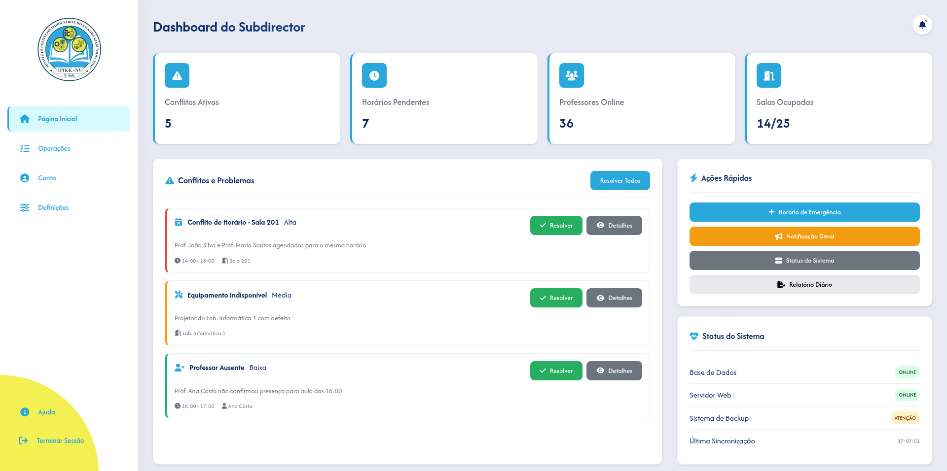 Time Management System detail